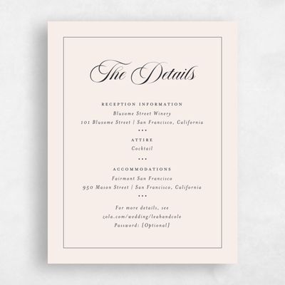 Linen, Beige Wedding Enclosure - Ivoire