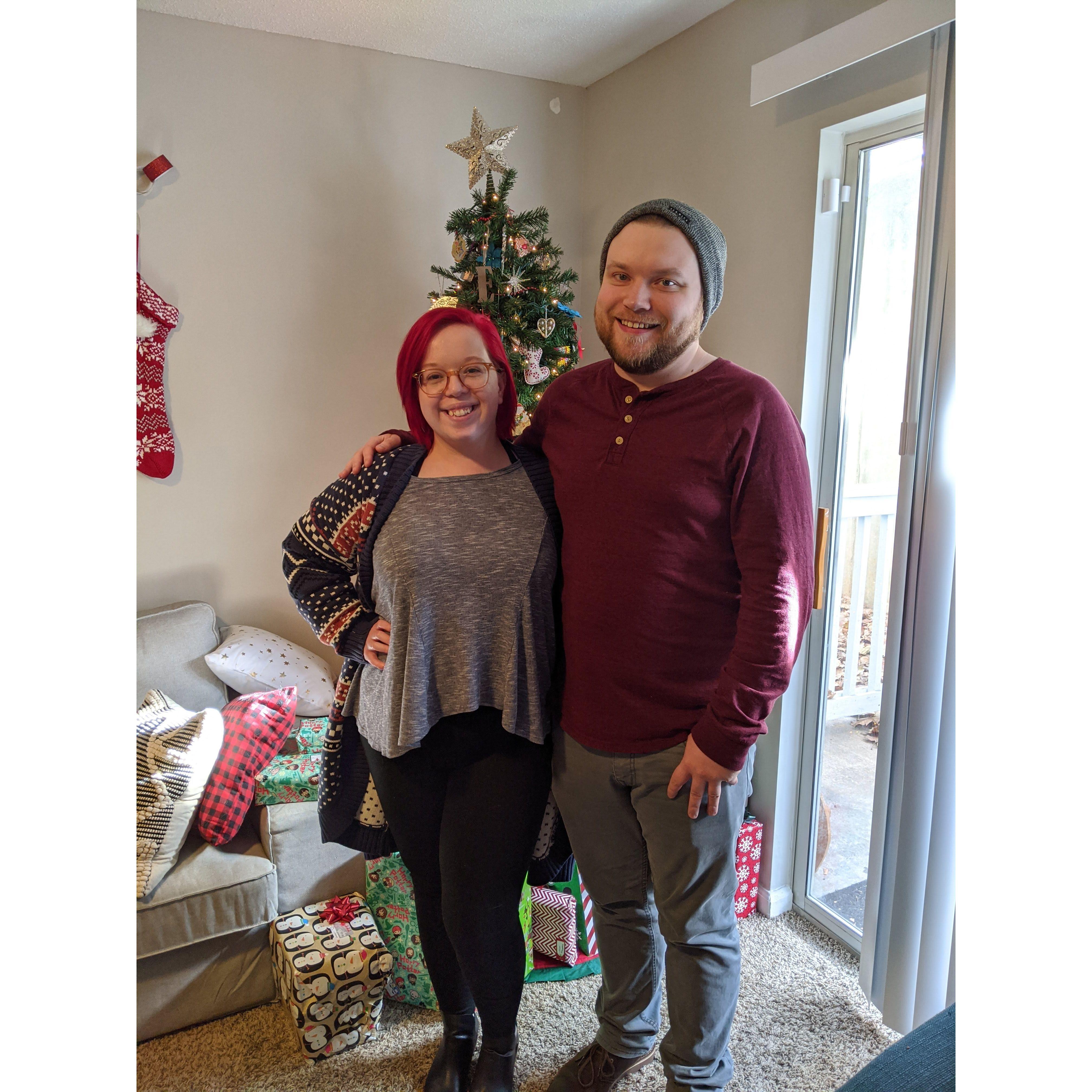 Our first Christmas together in 2019.