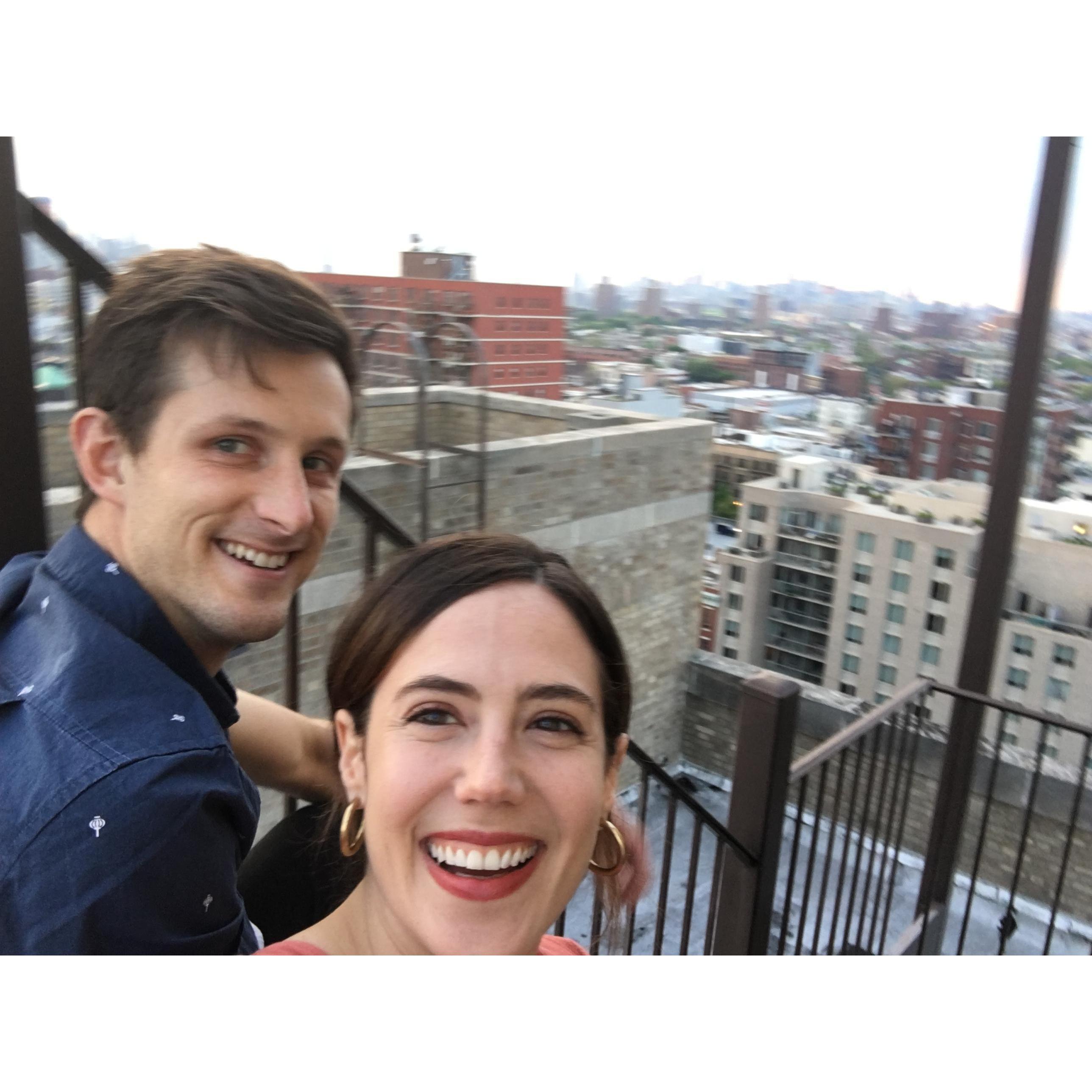 Rooftop of our apartment, in Brooklyn