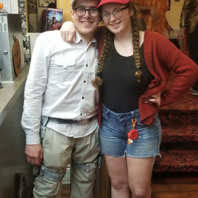 Halloween 2018 - Andy and I are dressed as a white and red blood cell from one of our favorite anime - Cells at Work!