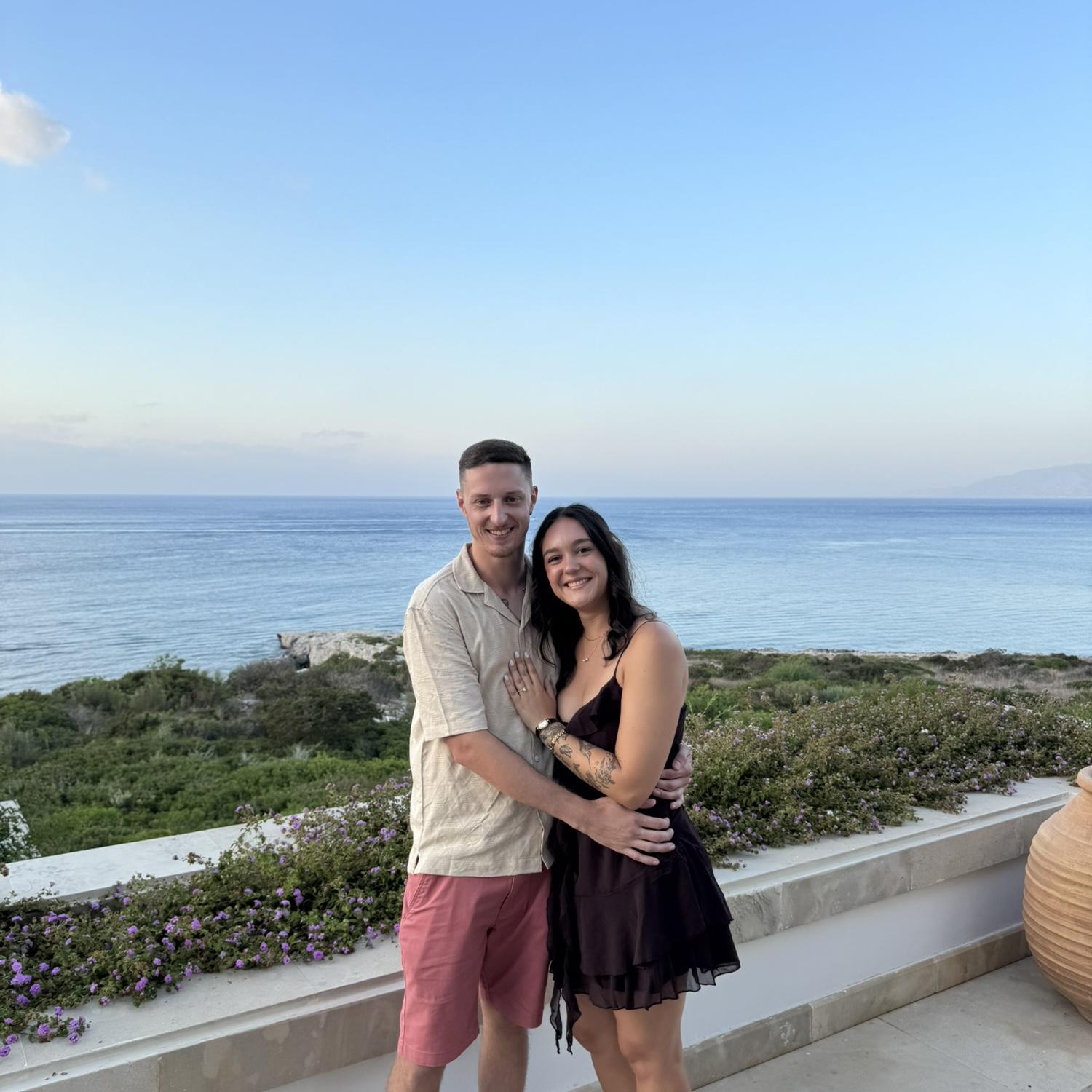 Right after the most perfect proposal overlooking the Mediterranean 🩵