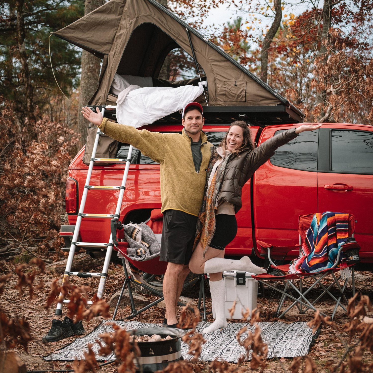 First night in the rooftop tent (Fall 2024)