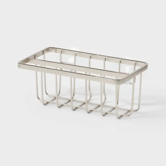 Suction Sink Caddy with Towel Bar Nickel - Brightroom™