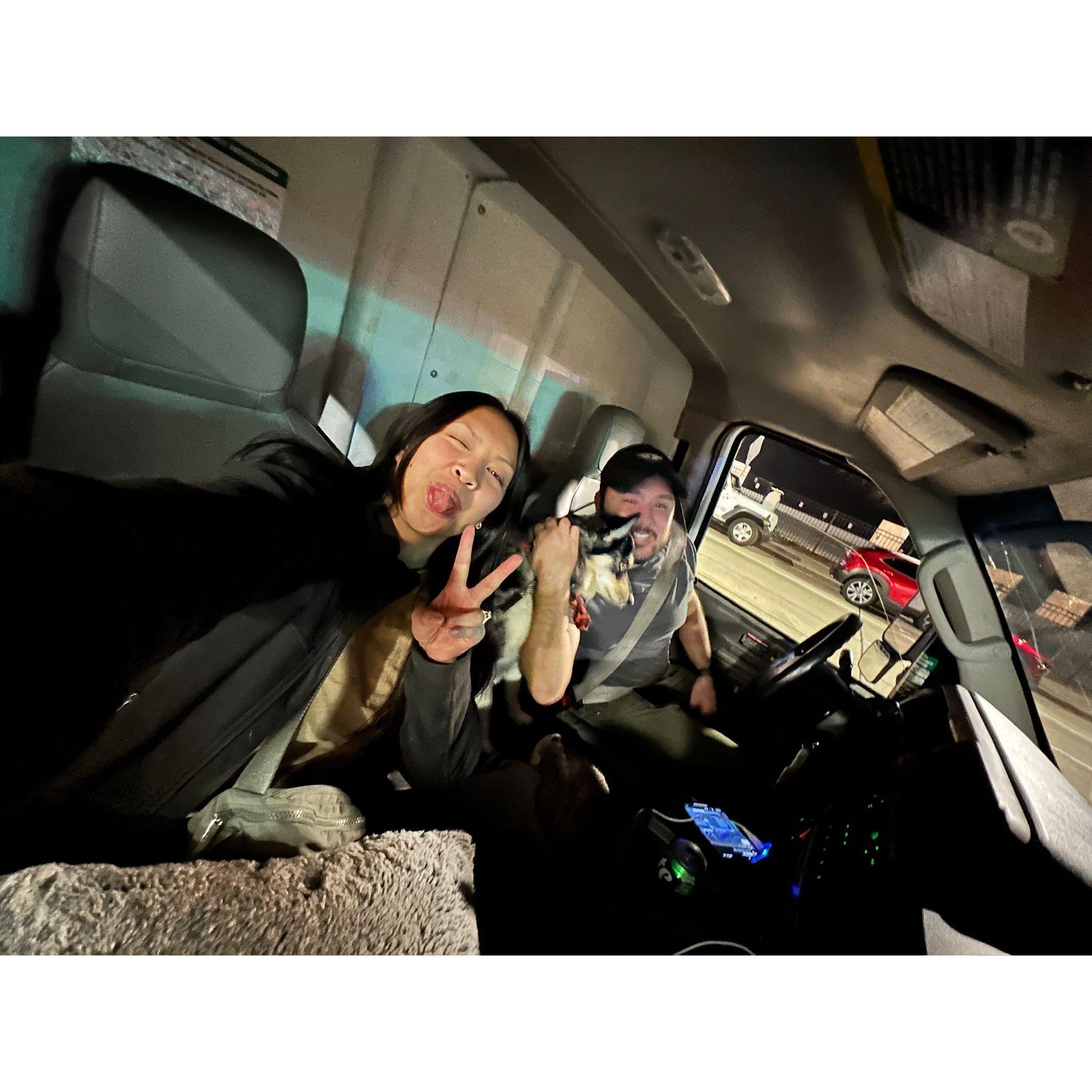 Packed up the Uhaul and made our way back to California. Bye Houston!