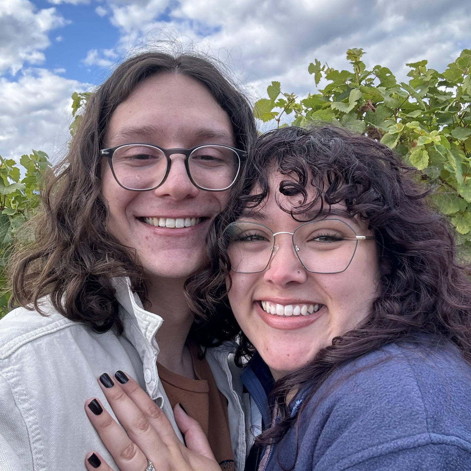 Moments after Aidan proposed! Mount Hood, Oregon. October 2024
