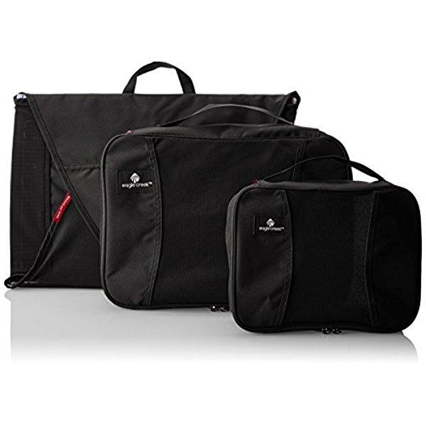 Eagle Creek Pack It Starter Set , Black, 3pc Set (Medium Garment Folder/Medium Cube/Small Cube)