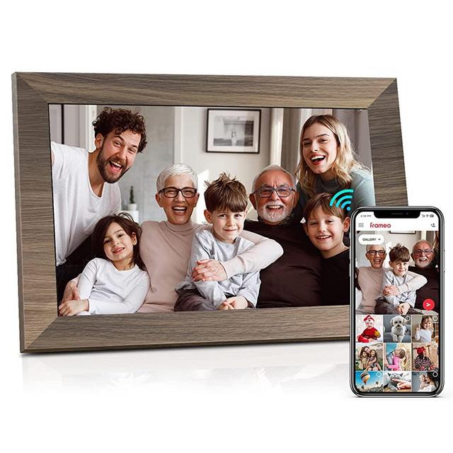 10.1 WiFi Digital Photo Frame, Canupdog IPS Touch Screen Smart Cloud Photo Frame with 16GB Storage, Wall Mountable, Auto-Rotate, Motion Sensor, Share Photos via App, Email, Cloud