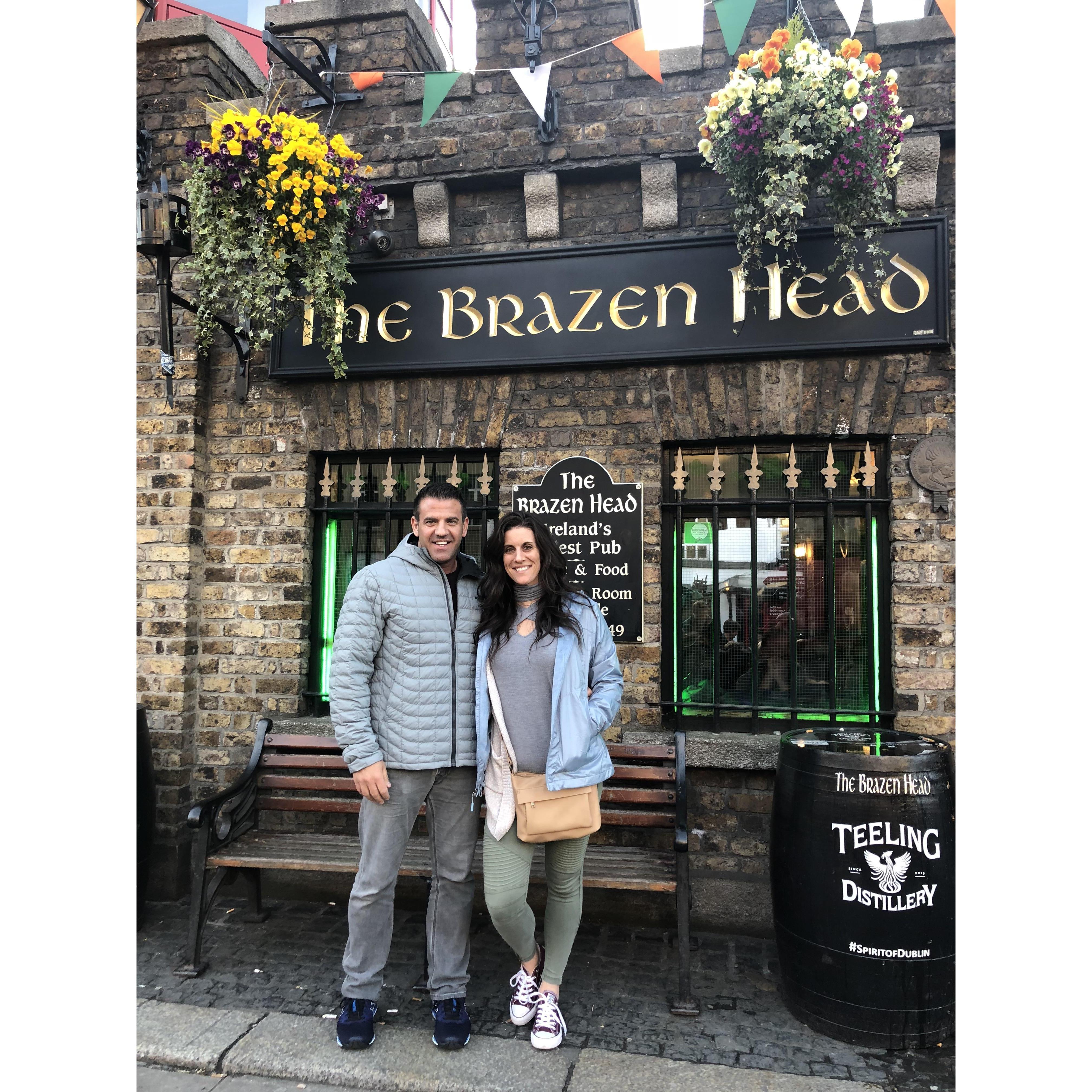 After drying off from the morning rain and taking a much needed nap, we checkout out the oldest pub in Dublin