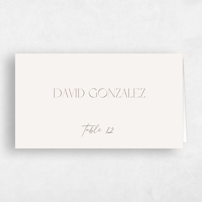 Light Oatmeal, Beige Wedding Place Card - Papyrus