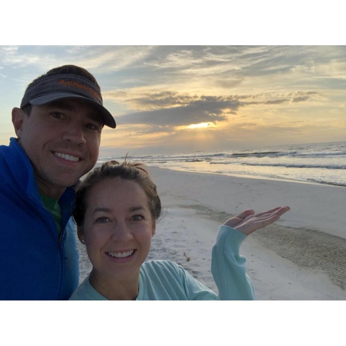 We love sunrise walks together!