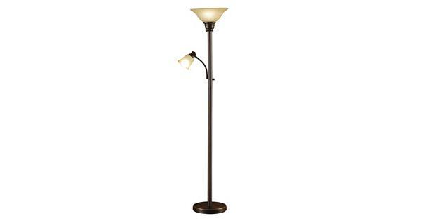 Catalina Lighting 2-Light Bronze Finish Torchiere Floor Lamp