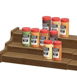 Bamboo Spice Rack Cabinet Organizer - Brown