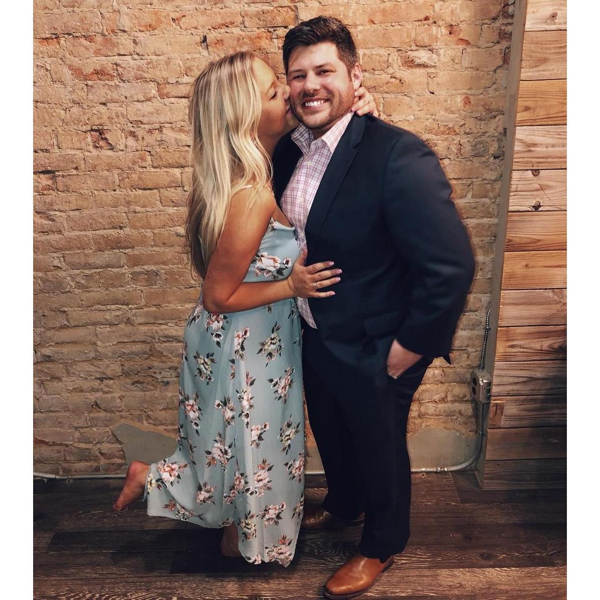 Dressed up for a close friend's wedding in Arkansas