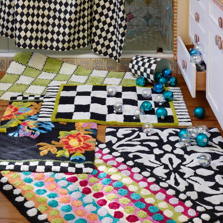 MacKenzie-Childs, Courtly Check Bath Rug | Zola