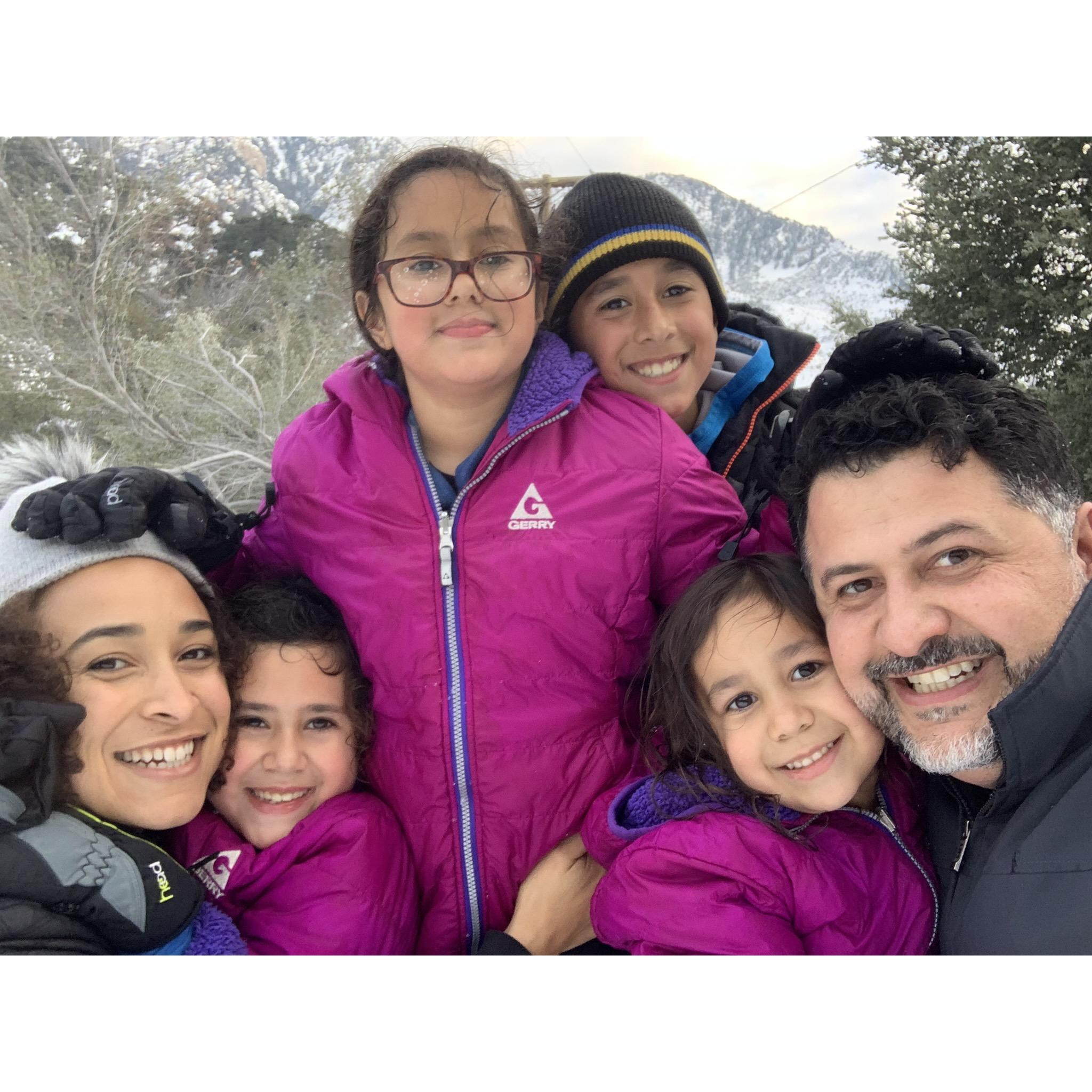 Snow at Mount Baldy - a rarity for SoCal kids!