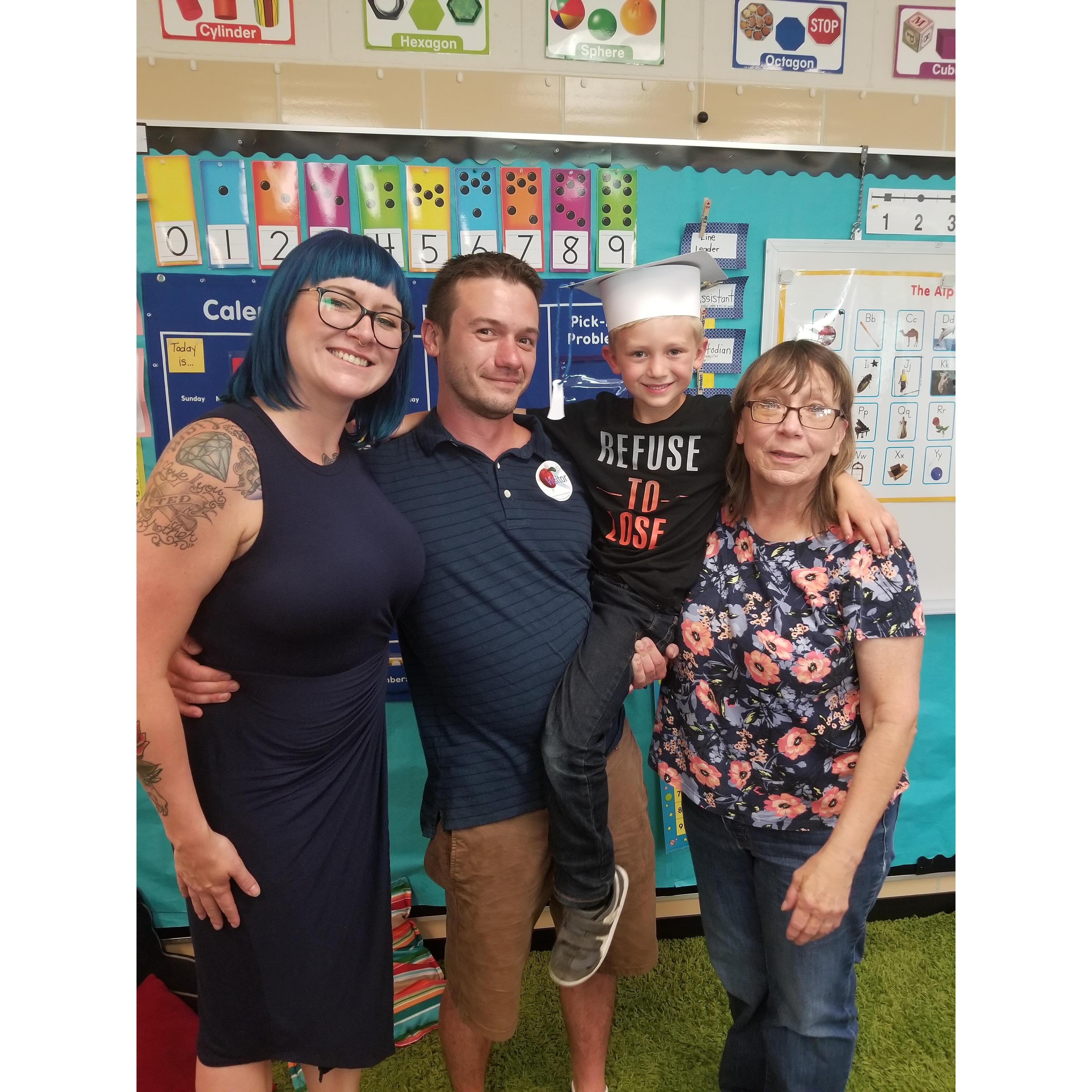Jeffrey's kindergarten graduation, June 2018