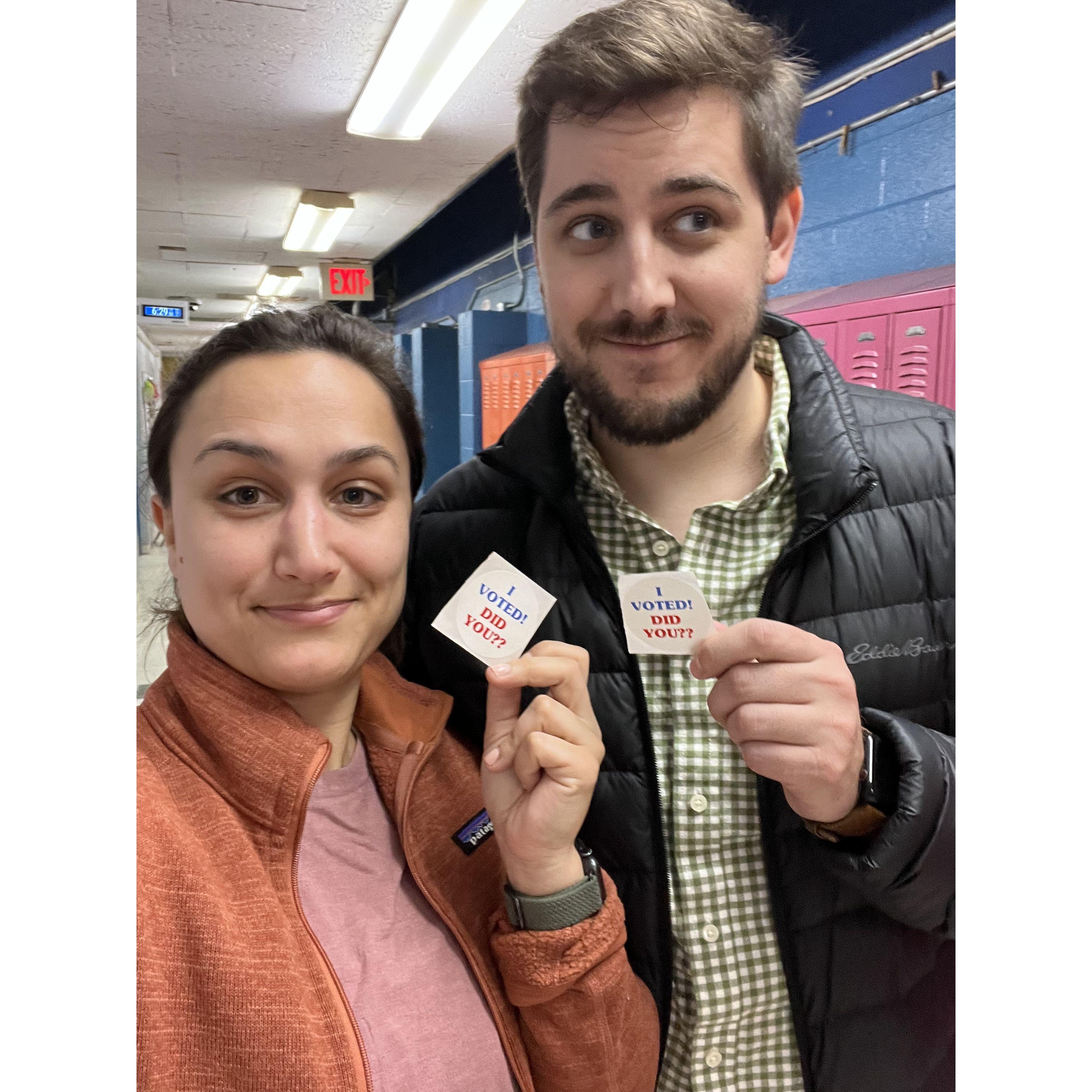 Exercising our civic duty as Detroit residents!