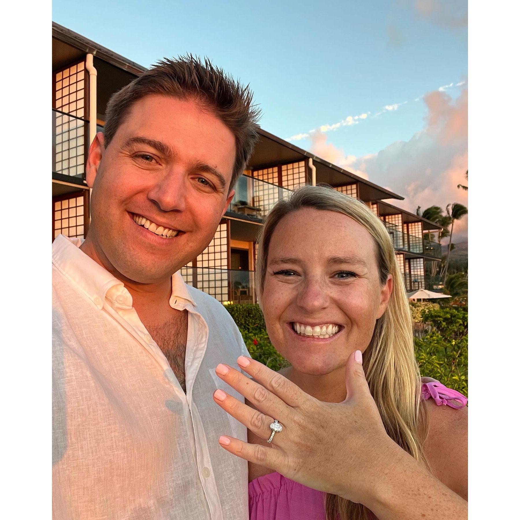 Right after we got engaged in Maui