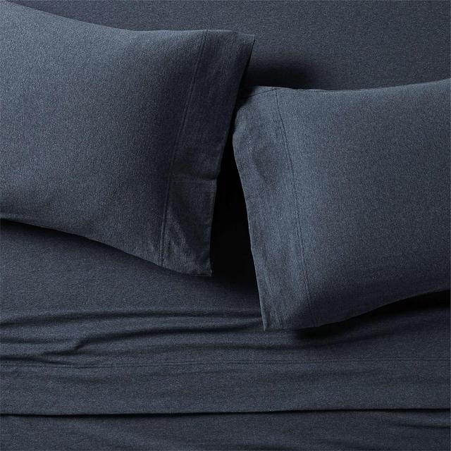 Cozysoft Organic Jersey Midnight Navy Queen Bed Sheet Set