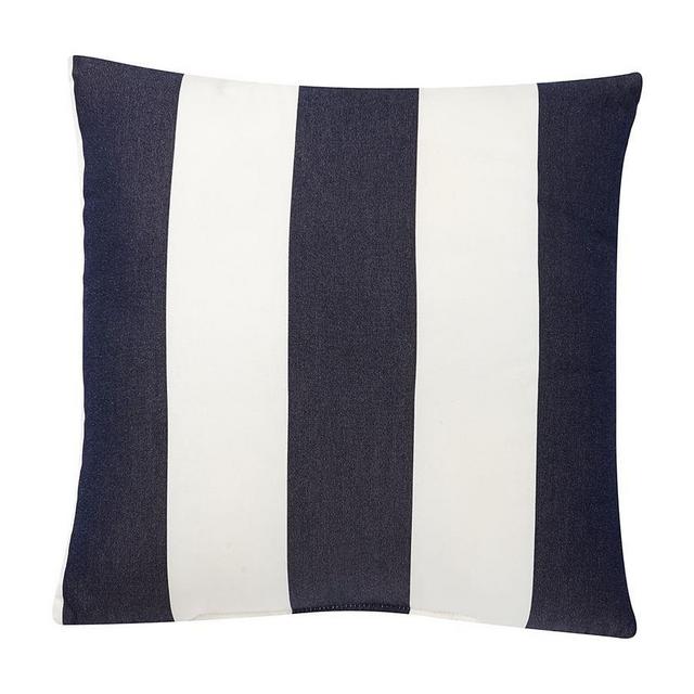 Sunbrella® Awning Striped Indoor/Outdoor Pillow, 24 x 24", Navy