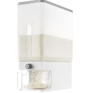 Lifewit Rice Dispenser 25 Lbs(11.3kg), Rice Storage Container Sealed Moisture Proof with Measuring Cup for Kitchen Pantry Household, BPA-Free, 1 Pack Clear