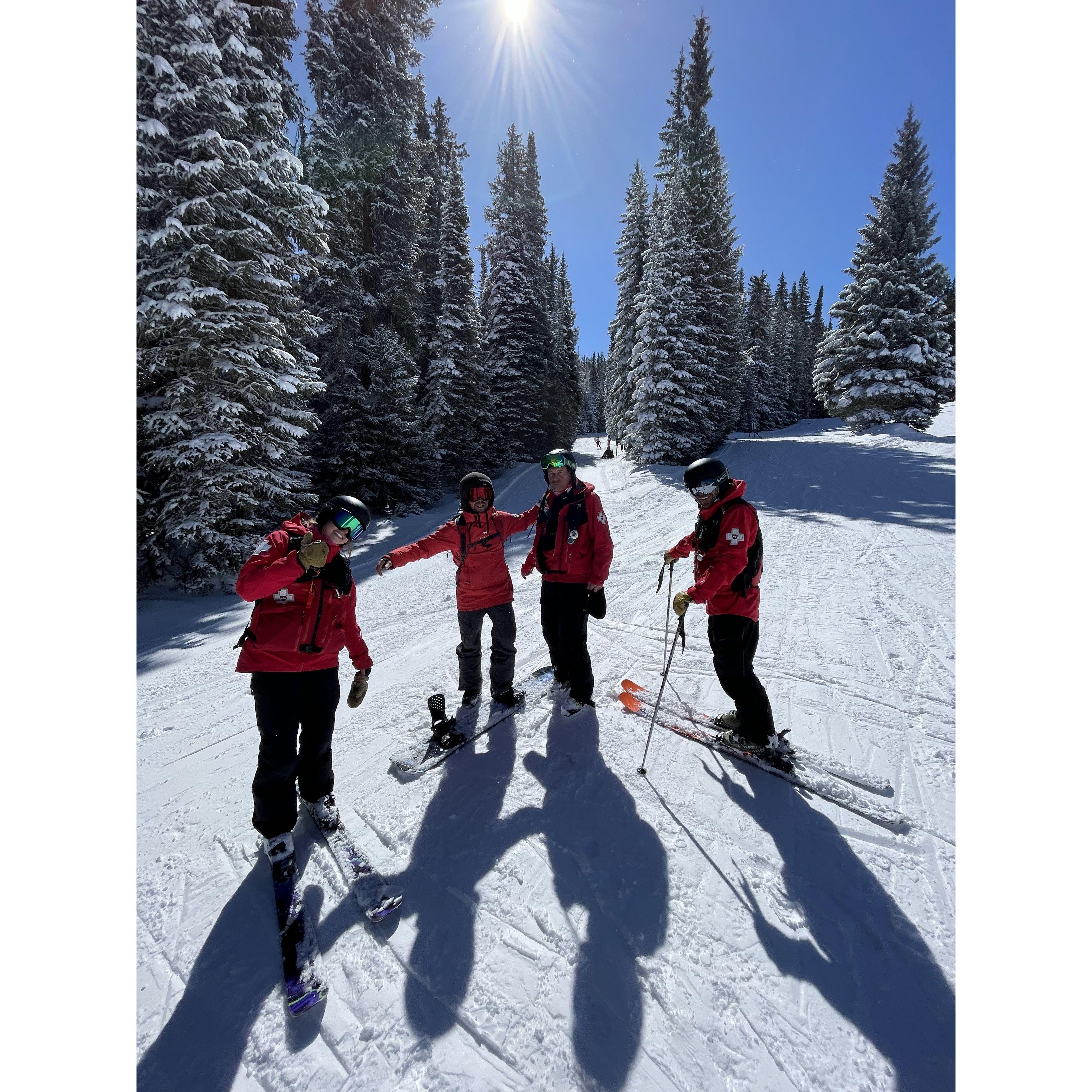 that time Chris said "follow me", ducked a rope, and then we almost get our ski passes taken away because there was a family of moose