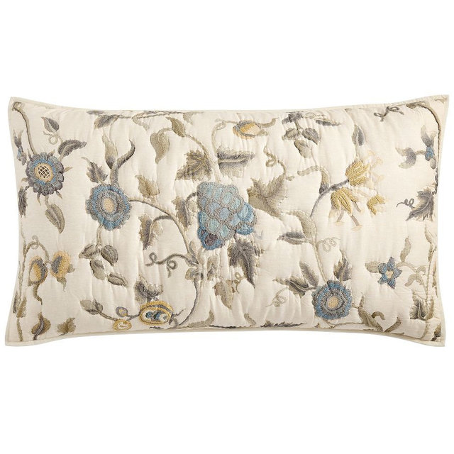Tessa Embroidered Quilted Sham, Blue Multi, King