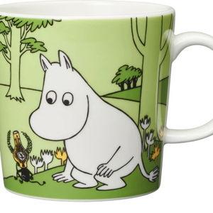 Moomin mug, Moomintroll, grass green