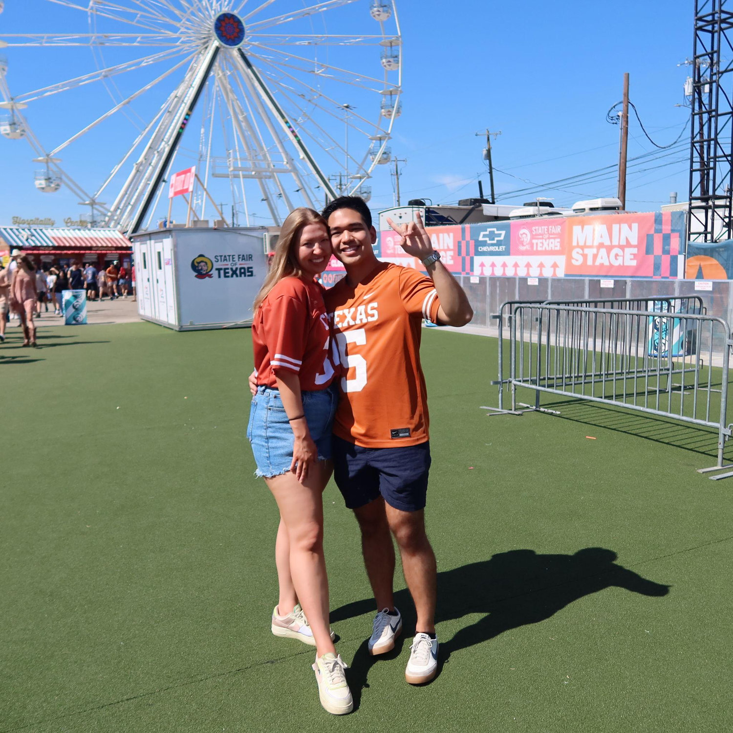 Texas-OU 10/11/2025 We celebrated our last anniversary as fiancés as we always do - at the State Fair. Texas won 23-6.
