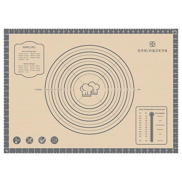 Baking Mat, 28" x 20" Large Silicone Non-slip Baking Pastry Mat with Measurement, Non Stick Silicone Mats for Kitchen Counter, Fondant Mat, Counter Mat, Dough Rolling Mat, Oven Liner, Pie Crust Mat