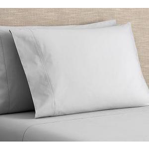 PB Classic 400-Thread-Count Organic Extra Pillowcases, Set of 2, Standard, Gray Mist