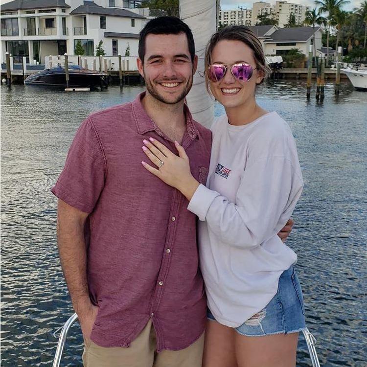 The day Brendan proposed to me. We were on a sailboat in Fort Lauderdale, Florida on Lake Sylvia.