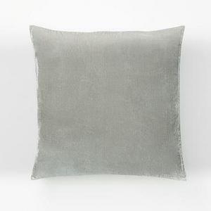 Lush Velvet Pillow Cover, 20"x20", Platinum