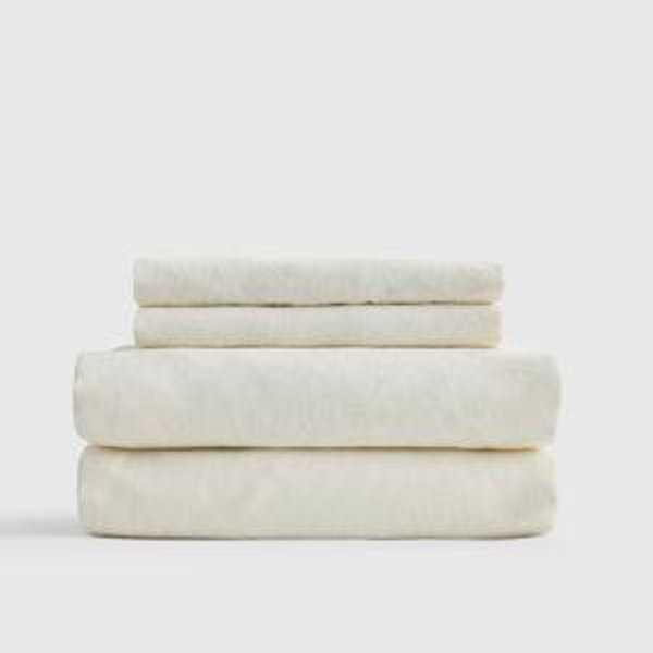 Organic Brushed Cotton Sheet Set - Ivory, King