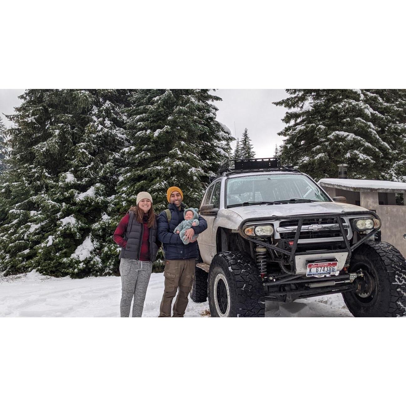 First wheeling trip with Stanton. December 2021. Pinehurst, ID.