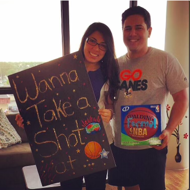 When I asked Justin to my sorority formal at Florida International University in April 2016.