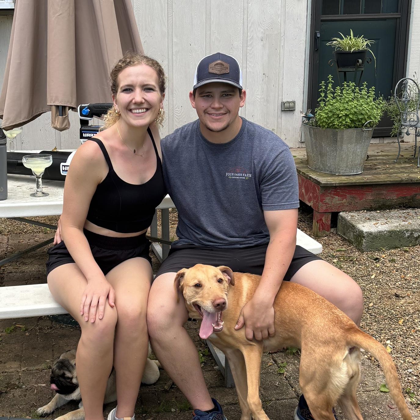 Maddie rescued a dog off the street and she became part of the family.