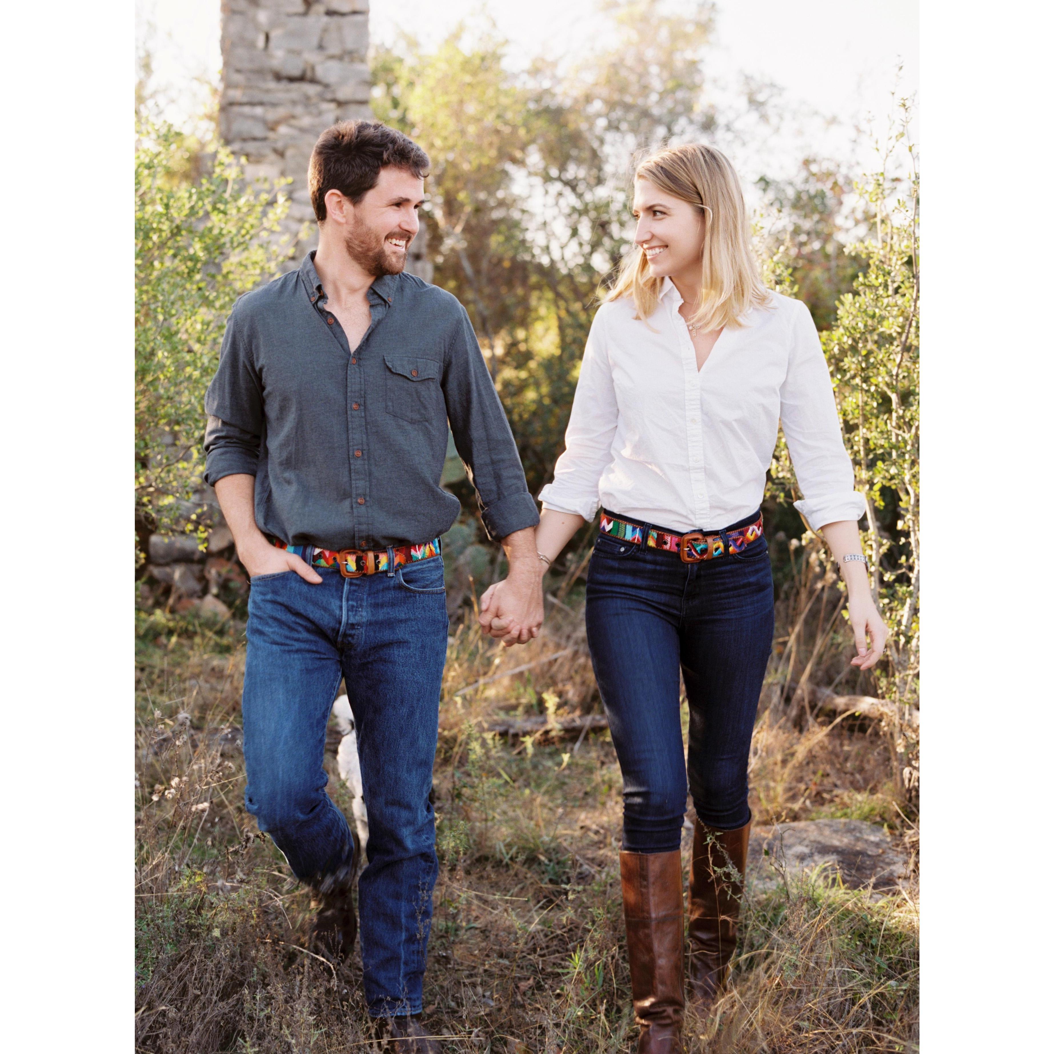 We got our matching Guatemalen belts in Santa Fe, NM.