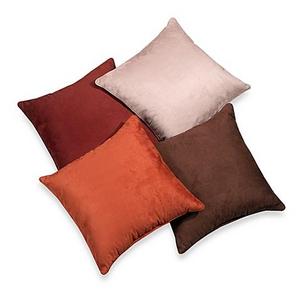 Suede 20-Inch Square Throw Pillow