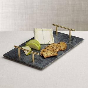 Hayes Marble Serving Board with Handles