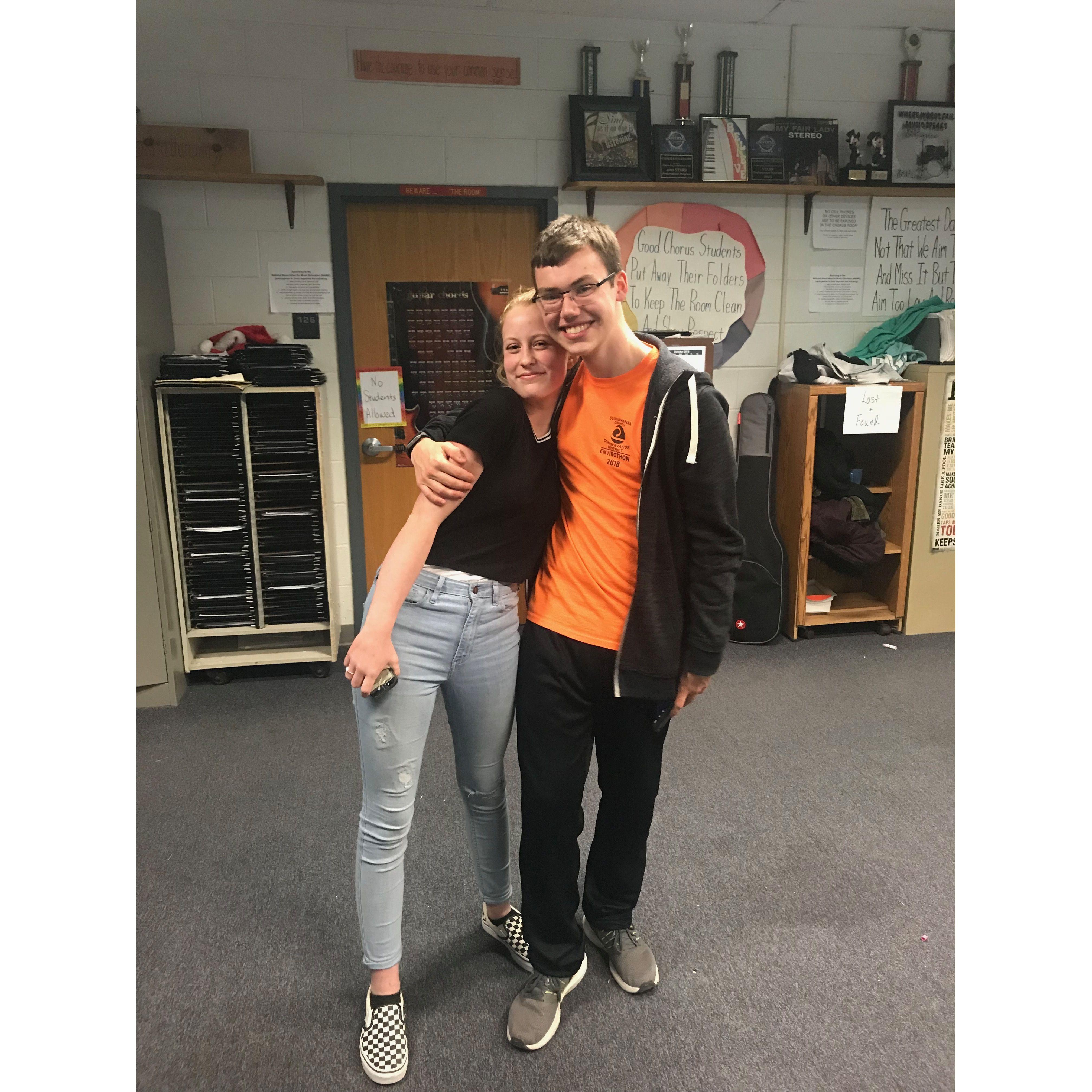 Our first picture as a couple
