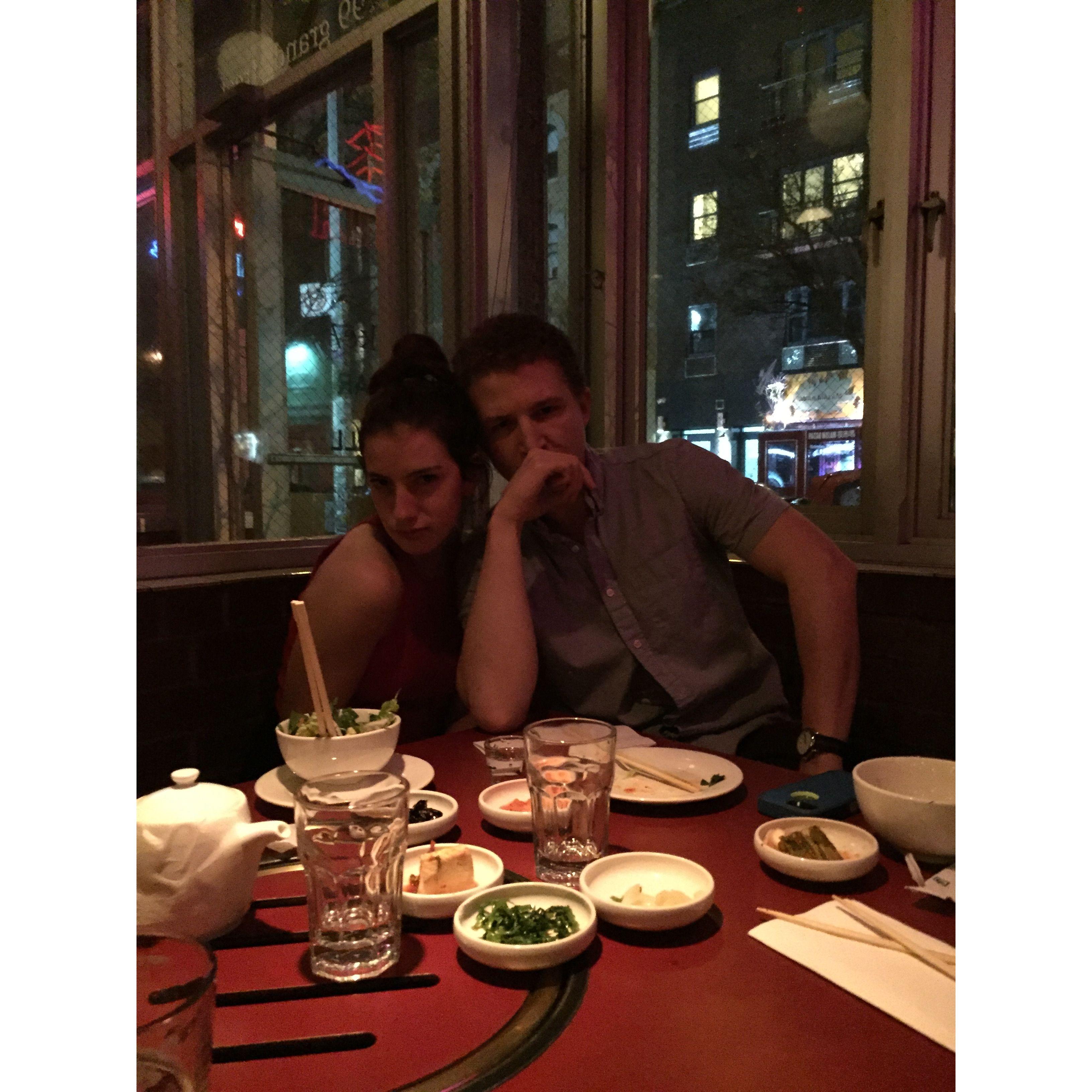 Lizzy and Oliver SO excited to eat Korean barbecue :)