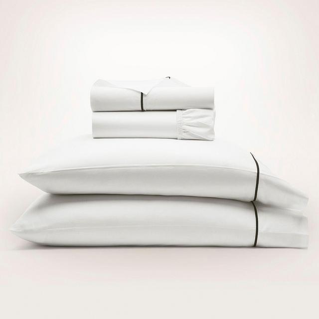 Boll & Branch Signature Embroidered Sheet Set, King with Standard Pillowcases