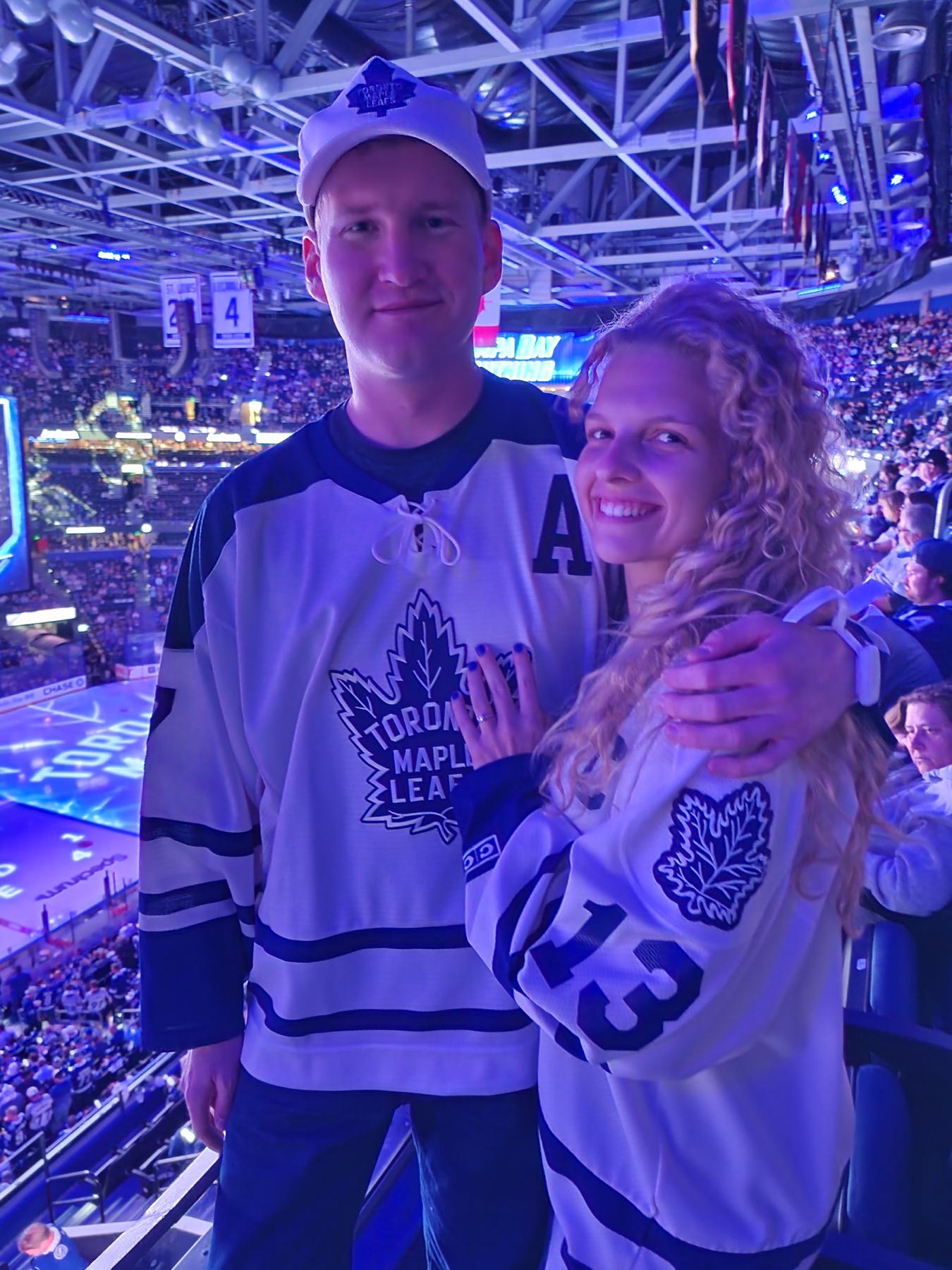 Sophie’s first NHL game and the Leafs won!!