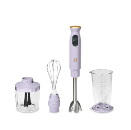 Beautiful 2-Speed Immersion Blender that includes a Chopper & Measuring Cup, by Drew Barrymore (Lavender)