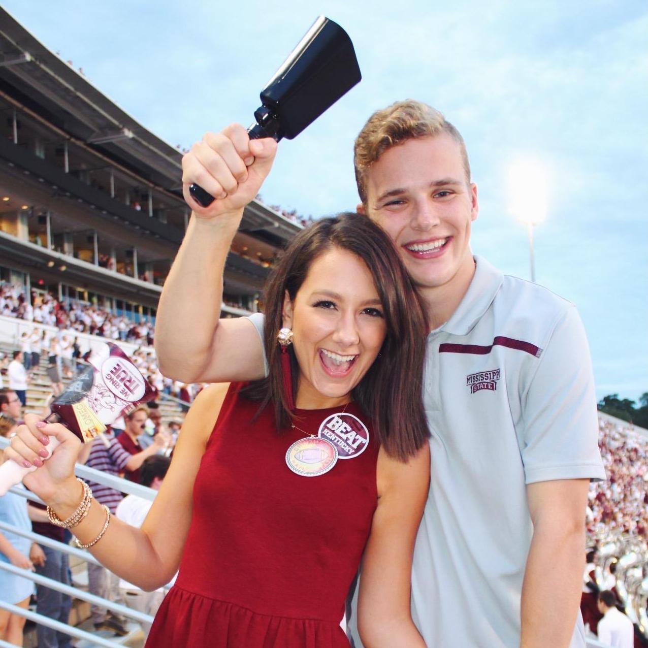 Cheering on the Bulldogs