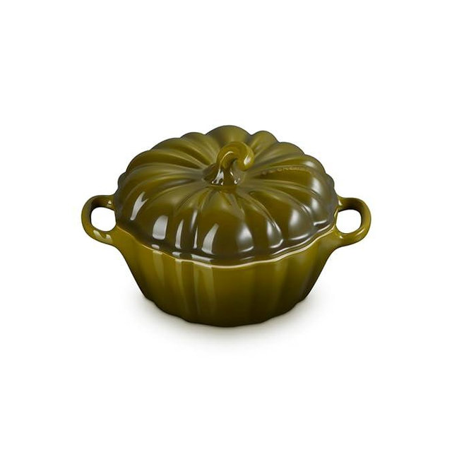 Le Creuset Stoneware Pumpkin Mini Cocotte, 12 oz., Olive