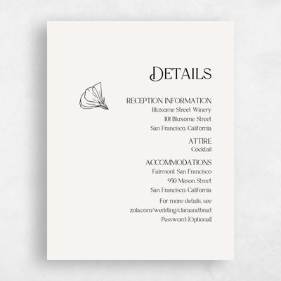 Beige Floral Wedding Enclosure - Flora