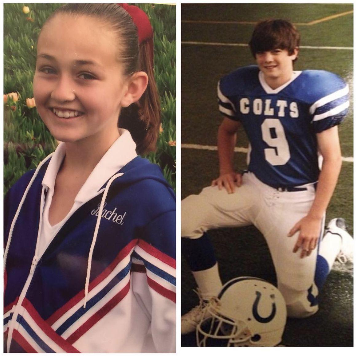 Rachel cheered for Jackson's football team when they were just 10 years old.