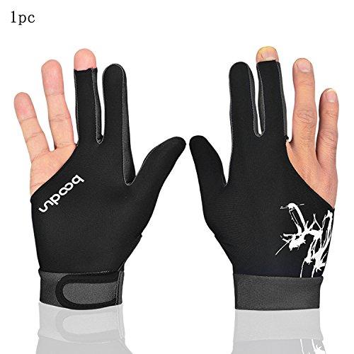 MIFULGOO Man Woman Elastic 3 Fingers Show Gloves for Billiard Shooters Carom Pool Snooker Cue Sport - Wear on The Right or Left Hand